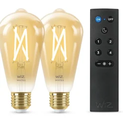 Älylamppu Wiz ST64 Tunable White Wi-Fi 50W meripihka 2kpl + kaukosäädin
