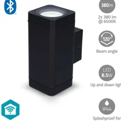 Älyseinävalaisin Nedis BTLOW05RGBW Smartlife Bluetooth musta