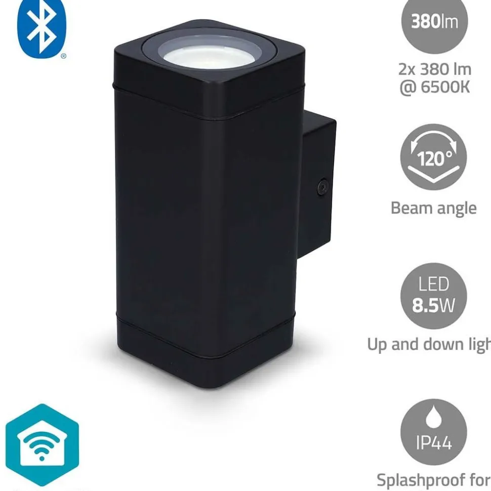Älyseinävalaisin Nedis BTLOW05RGBW Smartlife Bluetooth musta