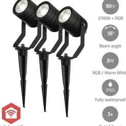 Älyspottivalaisin Nedis ZBLOS10RGBW3 Smartlife ZigBee musta