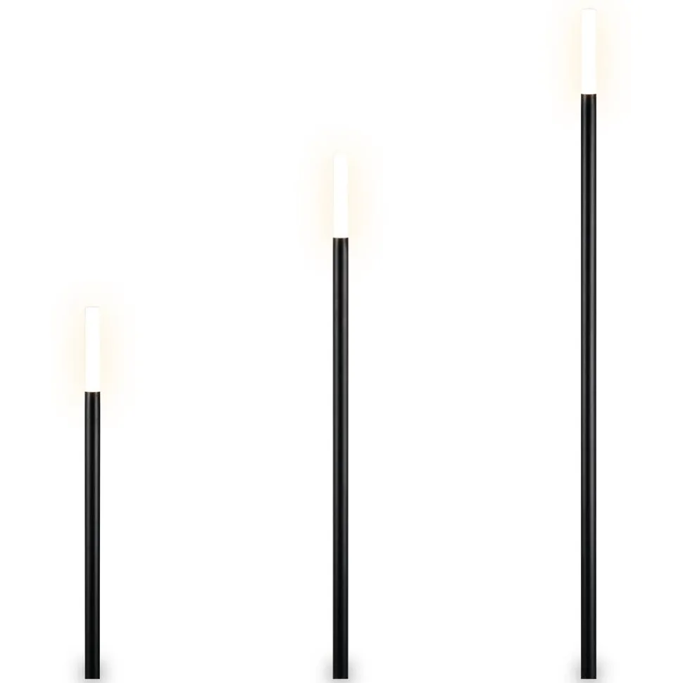 Maapiikkivalaisin LED Trio Stick mattamusta