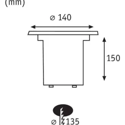 Maavalaisin Paulmann Plug & Shine IP67 38° teräs
