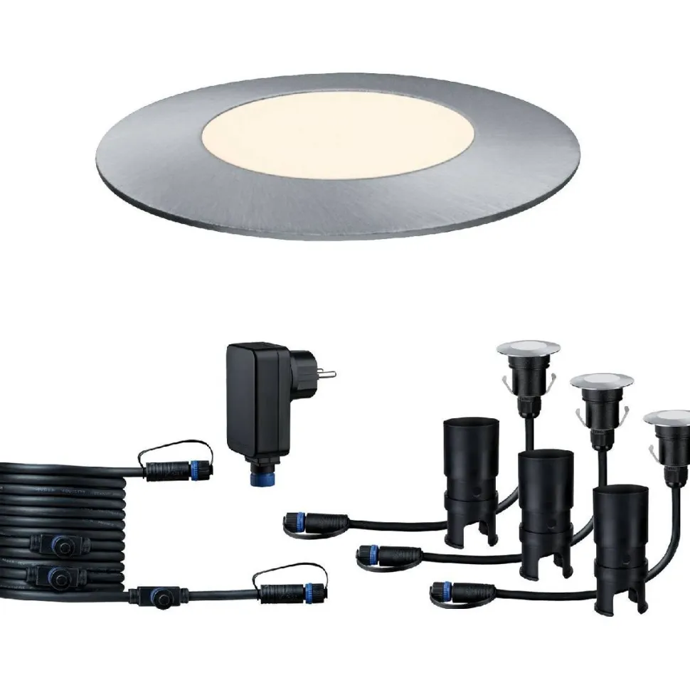 Maavalaisinsarja Paulmann Plug & Shine Mini Ø55mm 3-osainen teräs
