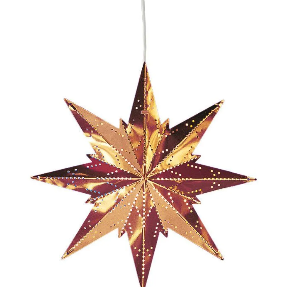Metallitähti Star Trading Mini, 25cm, valkoinen