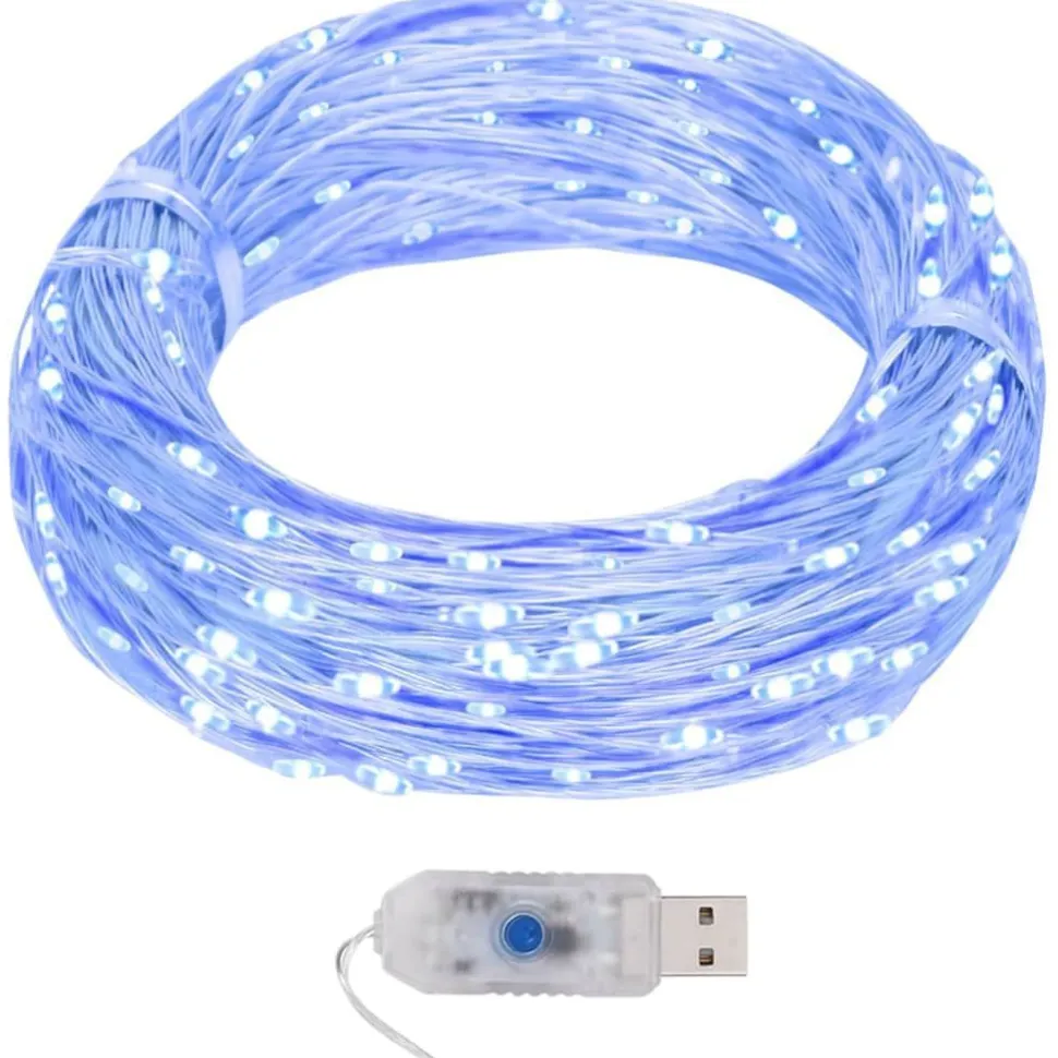 Mikro LED-keijuvalonauha 40 m 400 LEDiä kylmä valk. 8-toiminen