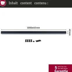 Modulaarinen LED-profiilivalaisin Linion Power Channel syöttävä 230/24V 100VA 1m signaalimusta