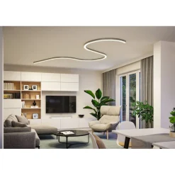 Modulaarinen LED-profiilivalaisin Paulmann Linion Light Channel Zigbee kaareva 24V 2x6.5W 3000K signaalimusta