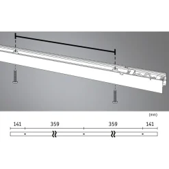 Modulaarinen LED-profiilivalaisin Paulmann Linion Light Channel Zigbee 0.5m 24V 8.5W 3000K mattakromi