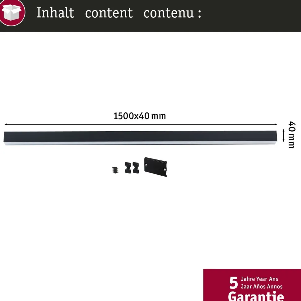 Modulaarinen LED-profiilivalaisin Paulmann Linion Light Channel Zigbee 0.5m 24V 8.5W 3000K mattakromi