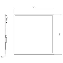 Moduulivalaisin Airam Plata 41W/840 DA2 PSMP, IP20, 4000K, 4100lm, suojus strukturoitua muovia