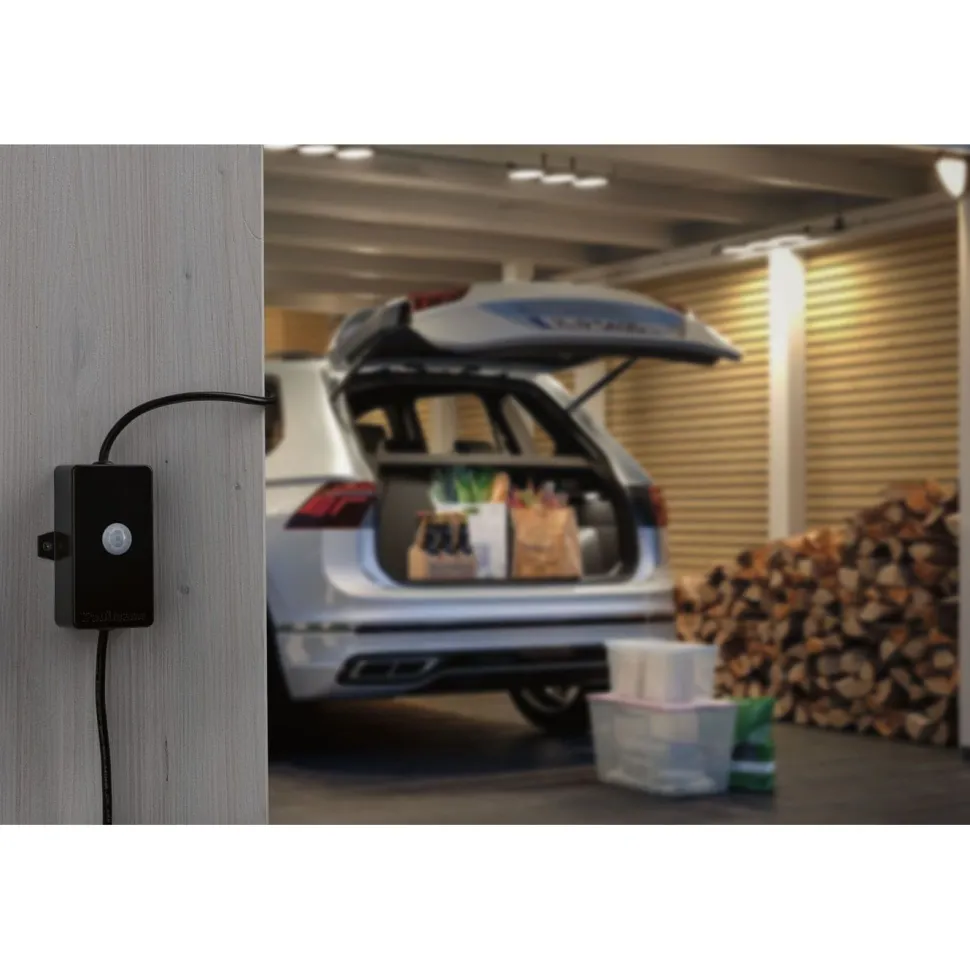 Ohjain liiketunnistimella Paulmann Park + Light, IP44, max.24W, musta