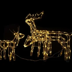 3-osainen Poro jouluvalokoriste, 229 LED-valoa, lämmin valkoinen