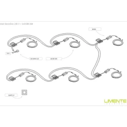 2-osainen säädin- ja himmenninsetti Limente Smart 597 Greenline max. 80W 240V valkoinen
