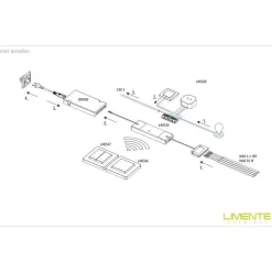 2-osainen säädin- ja himmenninsetti Limente Smart 557 Greenline 24V IP20 valkoinen