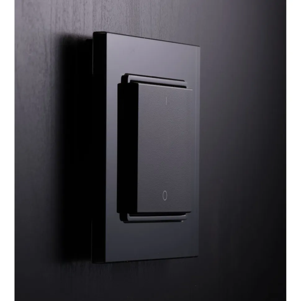 Painonappi-himmennin FTLIGHT Perfect 12-36 V DC seinäasennus 86x86x13 mm musta