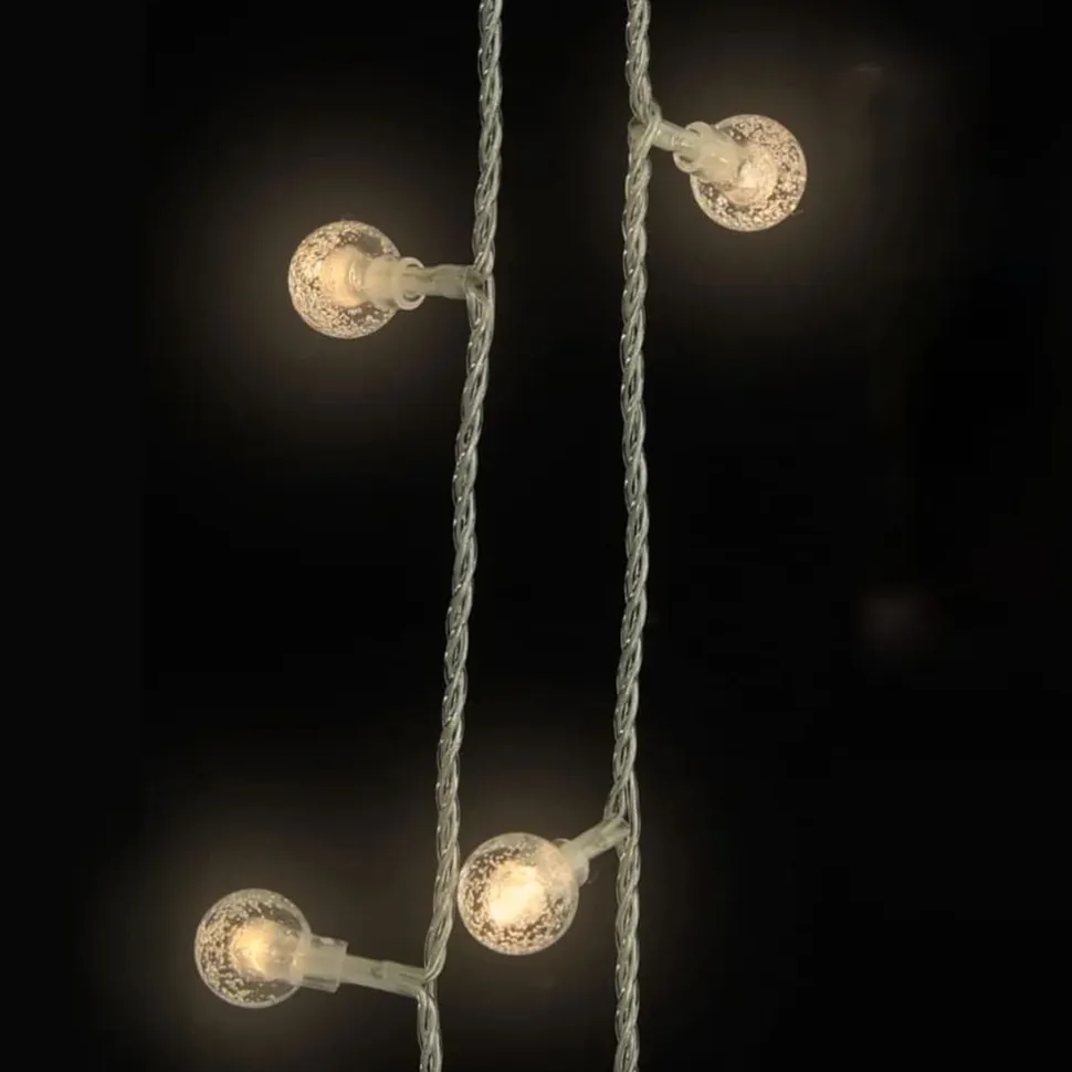 Pallo keijuvalonauha 20 m 200 LED-valoa kylmä valk. 8-toiminen