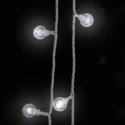 Pallo keijuvalonauha 20 m 200 LED-valoa kylmä valk. 8-toiminen