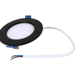 Paneelivalaisin Led Energie 6W 3CCT Ø121m, musta pyöreä, uppoasenteinen, himmennettävä