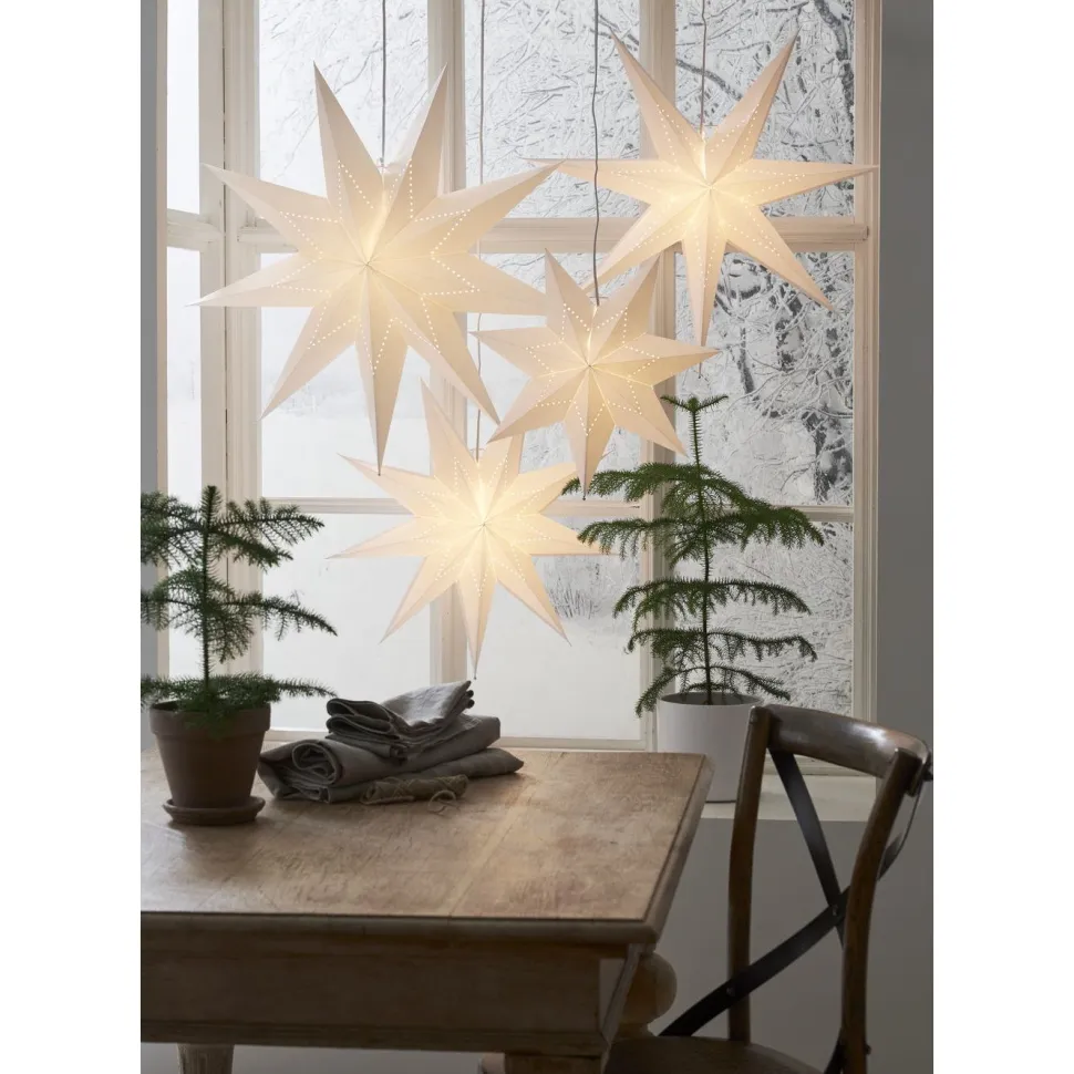 Paperitähti Star Trading Lysa, 70cm, valkoinen