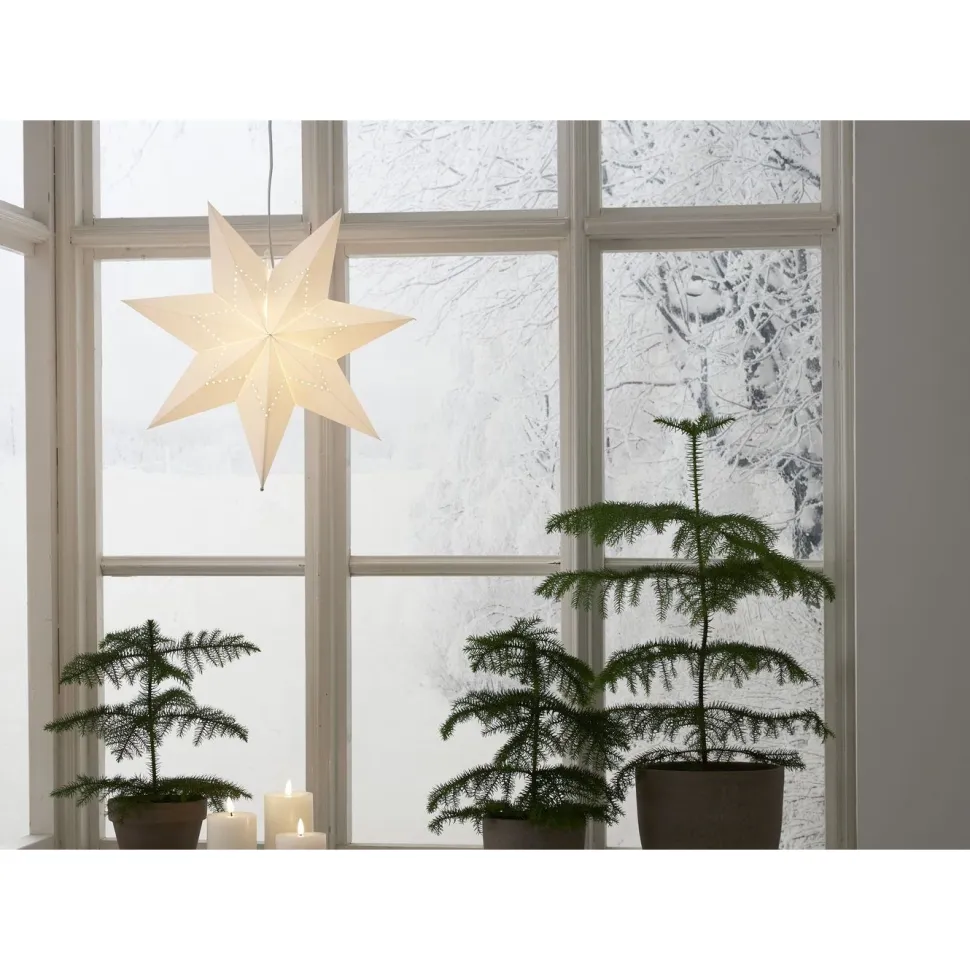 Paperitähti Star Trading Lysa, 43cm, valkoinen