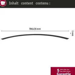 Peiteprofiili Paulmann Linion kaareva 786mm valkoinen