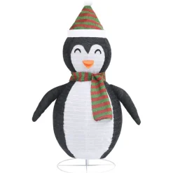 Pingviini-joulukoriste LED-valoilla ylellinen kangas 60 cm