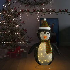 Pingviini-joulukoriste LED-valoilla ylellinen kangas 60 cm
