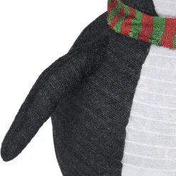 Pingviini-joulukoriste LED-valoilla ylellinen kangas 60 cm