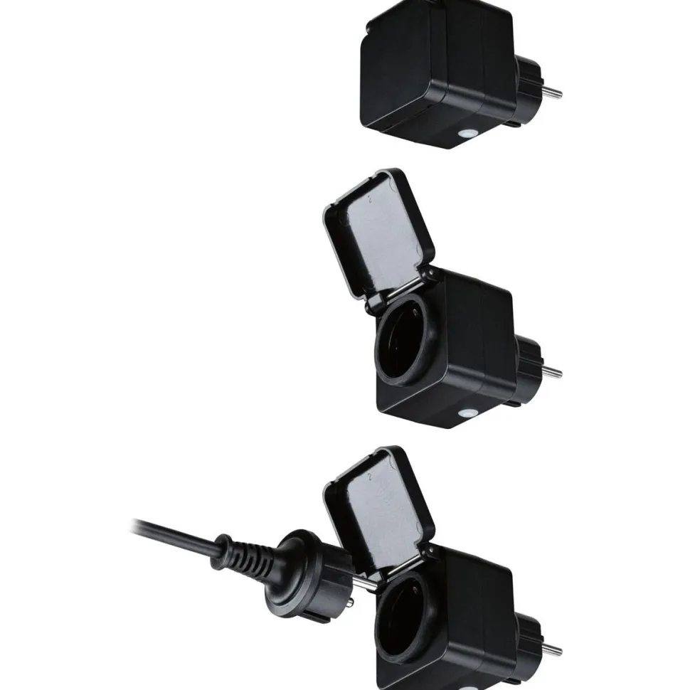 Pistokeliitin ulkokäyttöön Paulmann Smart Plug, IP44, musta