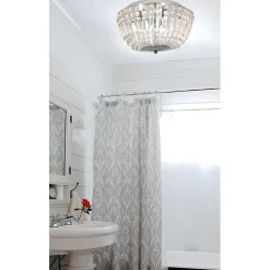 Plafondi Giovanna IP44 Ø 380x210 mm kromi/lasi