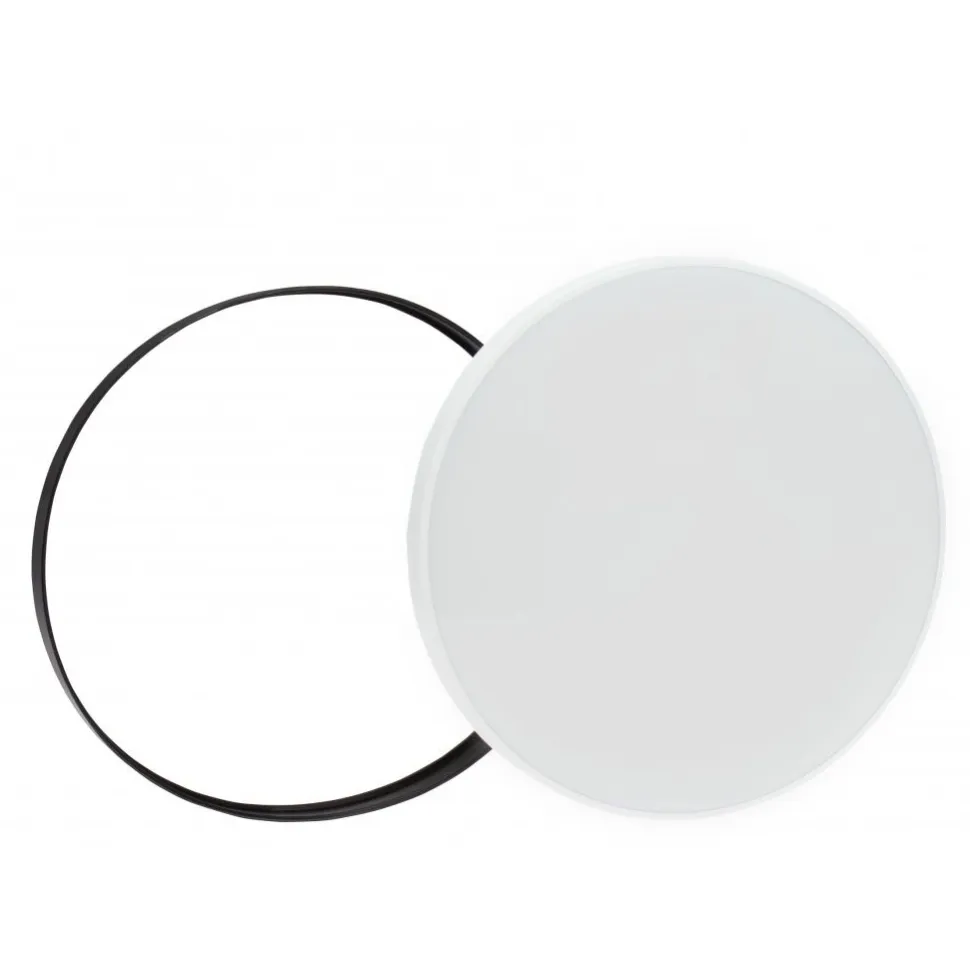 Plafondi Spectrum Nymphea Ø250x52mm CCT 3000/4000/6000K IP54 18W valkoinen/musta
