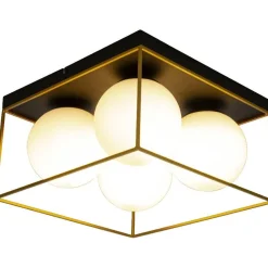 Plafondi Aneta Lighting Asto Ø36cm musta/kulta