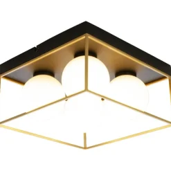 Plafondi Aneta Lighting Asto Ø28cm musta/kulta