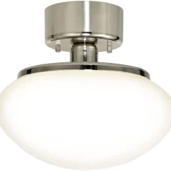 Plafondi Aneta Lighting August New, metalli/lasi, E27, musta/valkoinen