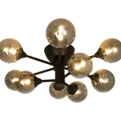 Plafondi Aneta Lighting Cosmos 9-osainen musta/savu