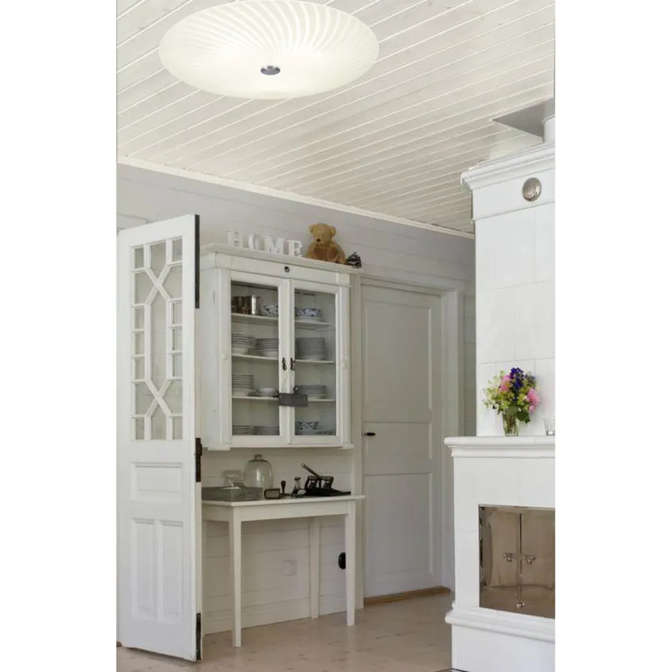Plafondi Aneta Lighting Cyklon Ø 340x140 mm satiinilasi, teräs