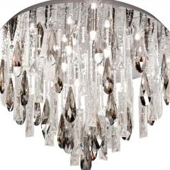 Plafondi Calaonda G9 8x33W Ø 58 cm kromi kristalli