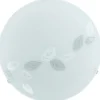 Plafondi Mars Ø 245 mm valkoinen/ kuvioitu lehdillä