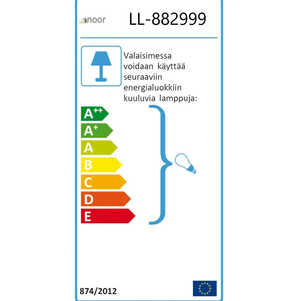Plafondi Noor Omega 100 lipalla ø260 x 120 mm valkoinen
