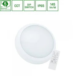 Plafondi Spectrum Nymphea City Pro 2 Ø320mm 23/30W liiketunnistimella IP65 CCT 3000/4000/6000K valkoinen