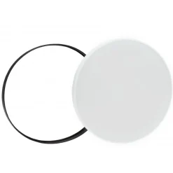 Plafondi Spectrum Nymphea Ø250x52mm liiketunnistimella 6000K IP54 18W musta/valkoinen
