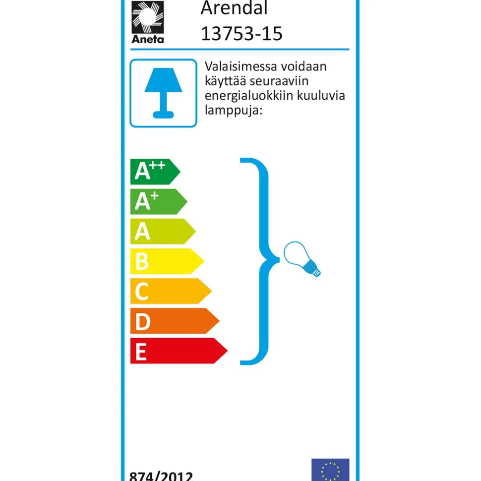 Plafonfi Aneta Lighting Arendal ulkokäyttöön IP44