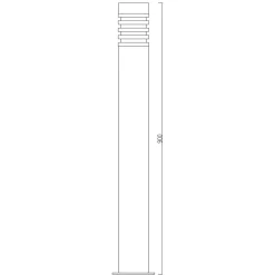 Pollarivalaisin FTLIGHT Lucas E27 60W IP44 harmaa