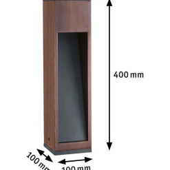 Pollarivalaisin Paulmann Trabia IP44, 40cm, 3000K, GU10, puu