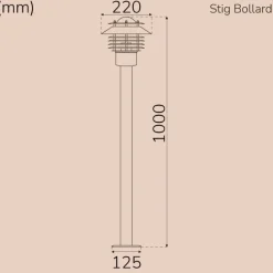 Pollarivalaisin Llitt Stig, 100cm, antrasiitti