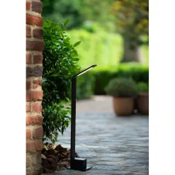 Pollarivalaisin Lucide Lawford, 9.5x15x60cm, IP54, 6W, musta