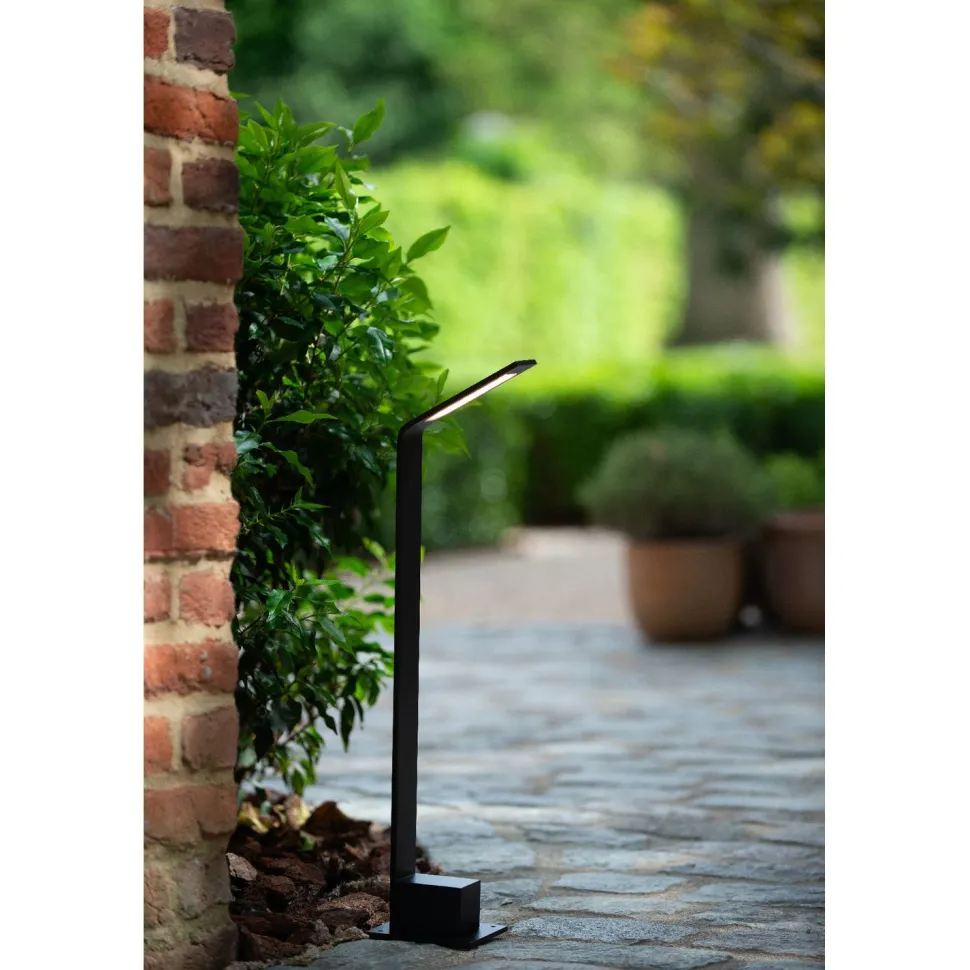 Pollarivalaisin Lucide Lawford, 9.5x15x60cm, IP54, 6W, musta