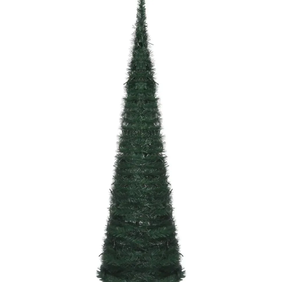 Pop-up nauhamainen tekojoulukuusi, LED-valoilla, vihreä, 150cm