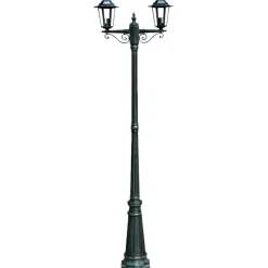 Preston puutarhan valotolppa 2-lyhtyä korkeus 215 cm