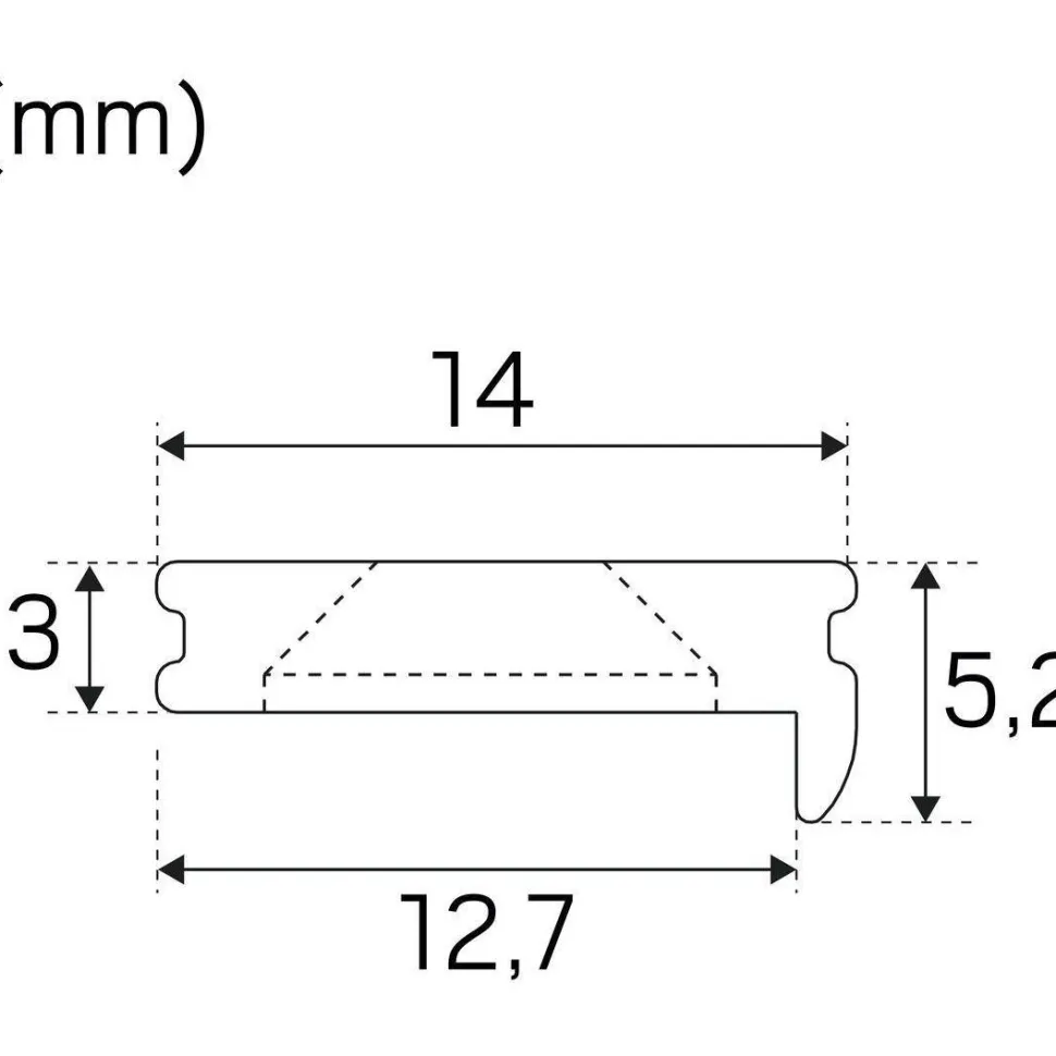 Profiili LED-nauhalle Hide-a-lite Art Slim 2m valkoinen